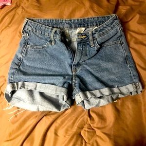 Denim shorts size 0